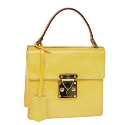 Pre-owned Leather handbags Louis Vuitton Vintage , Yellow , Dames