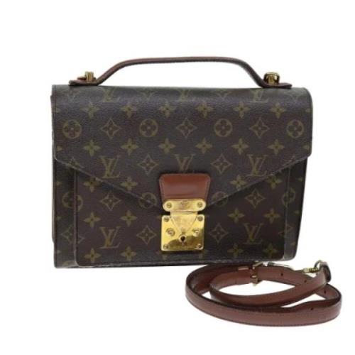 Pre-owned Canvas handbags Louis Vuitton Vintage , Brown , Dames