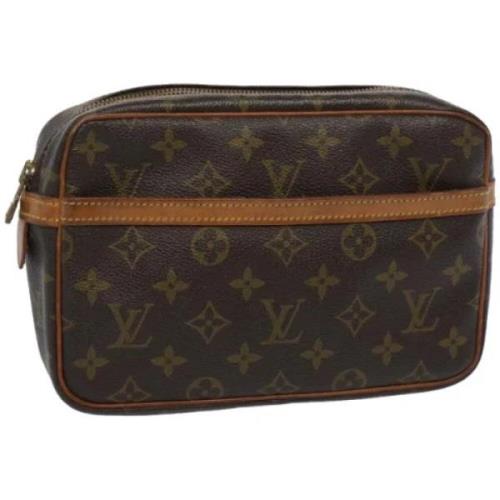 Pre-owned Canvas clutches Louis Vuitton Vintage , Brown , Dames