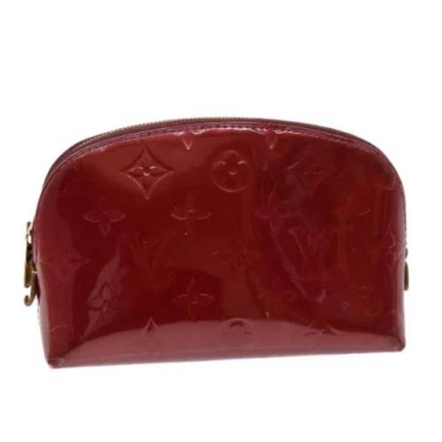 Pre-owned Leather pouches Louis Vuitton Vintage , Red , Dames