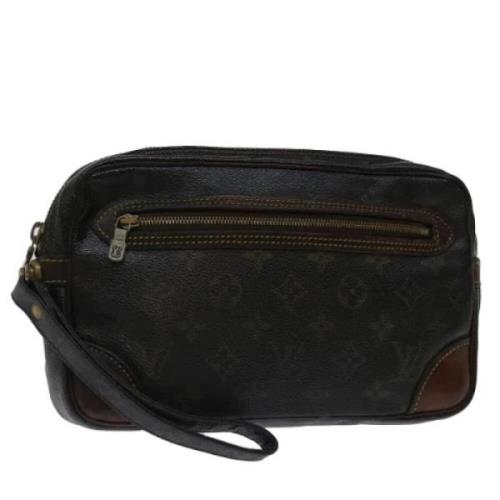 Pre-owned Canvas clutches Louis Vuitton Vintage , Brown , Dames