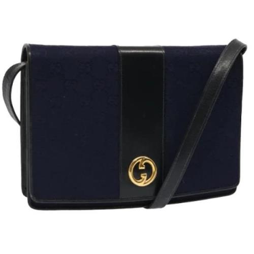 Pre-owned Canvas gucci-bags Gucci Vintage , Blue , Dames