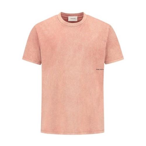 Crewneck Loose Fit T-shirt Korte Mouw Pure Path , Orange , Heren