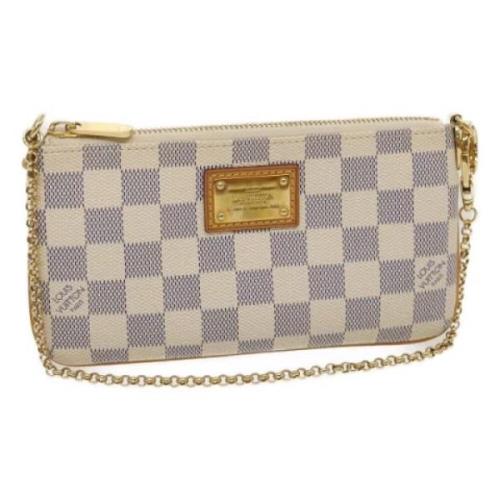 Pre-owned Canvas clutches Louis Vuitton Vintage , White , Dames