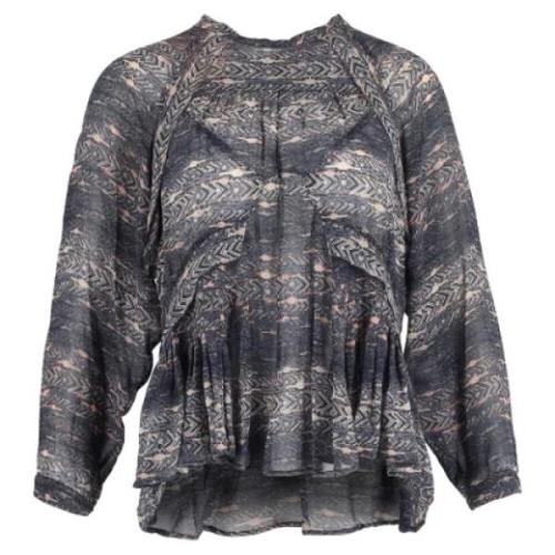 Pre-owned Silk tops Isabel Marant Pre-owned , Gray , Dames