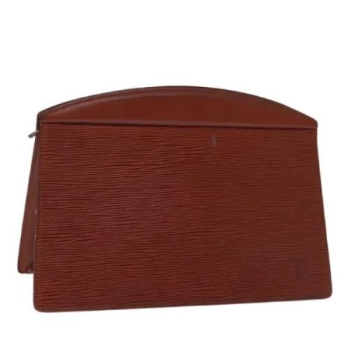 Pre-owned Leather pouches Louis Vuitton Vintage , Brown , Dames