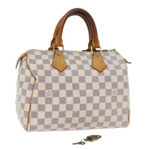 Pre-owned Canvas handbags Louis Vuitton Vintage , White , Dames