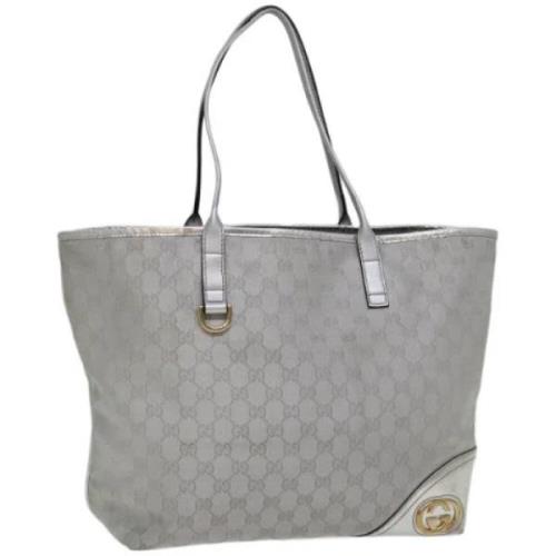 Pre-owned Canvas totes Gucci Vintage , Gray , Dames