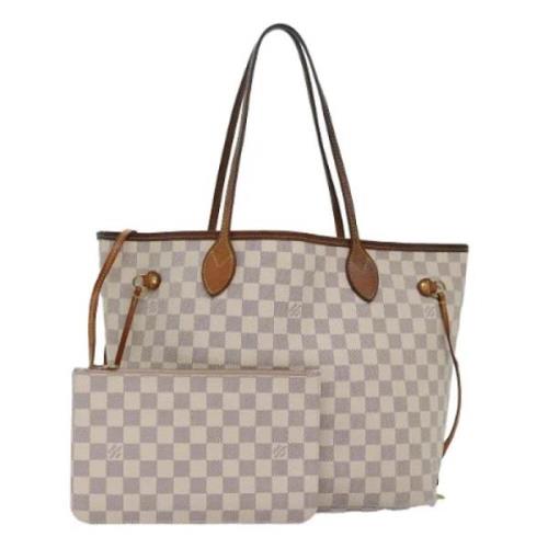 Pre-owned Canvas totes Louis Vuitton Vintage , White , Dames