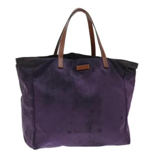 Pre-owned Nylon totes Gucci Vintage , Purple , Dames