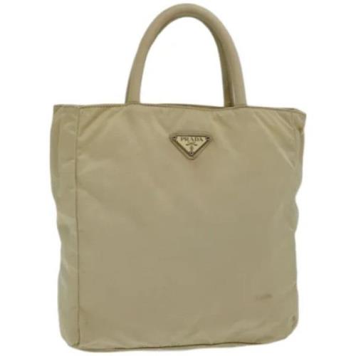 Pre-owned Nylon handbags Prada Vintage , Beige , Dames