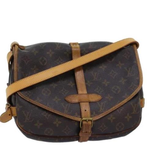 Pre-owned Canvas shoulder-bags Louis Vuitton Vintage , Brown , Dames