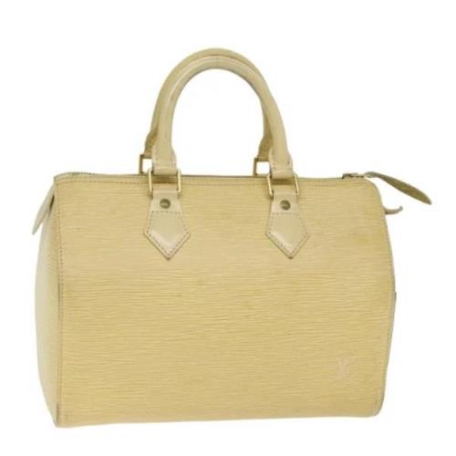 Pre-owned Leather handbags Louis Vuitton Vintage , Beige , Dames