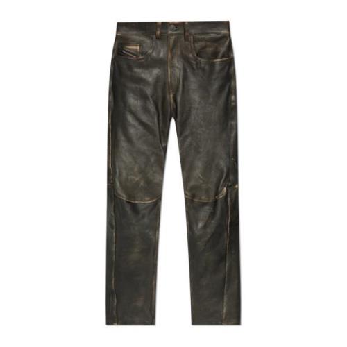 Leren broek P-Nash-Leat Diesel , Brown , Heren