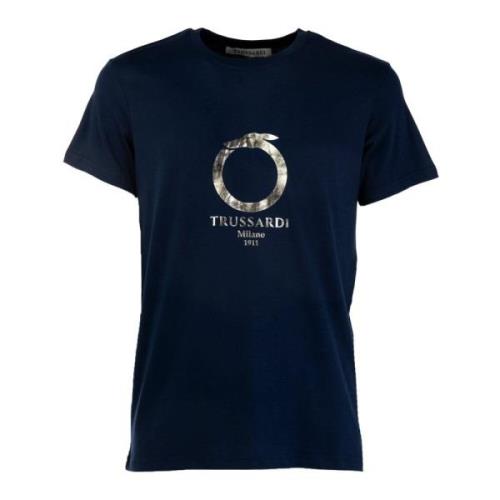 Stijlvolle T-Shirt Collectie voor Mannen Trussardi , Blue , Heren