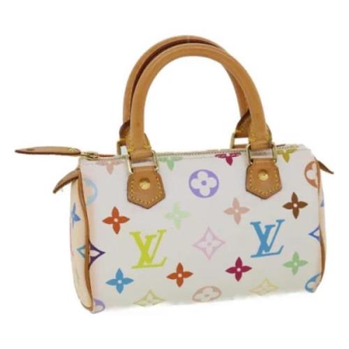 Pre-owned Canvas handbags Louis Vuitton Vintage , White , Dames