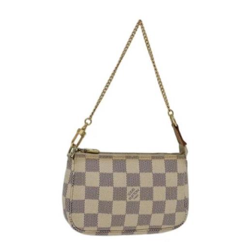 Pre-owned Canvas pouches Louis Vuitton Vintage , White , Dames