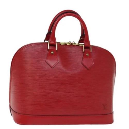 Pre-owned Leather handbags Louis Vuitton Vintage , Red , Dames