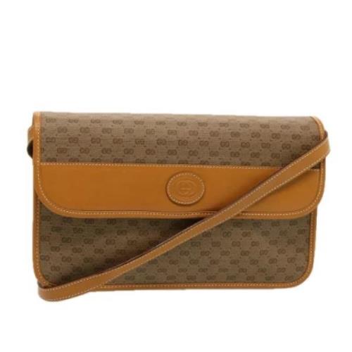 Pre-owned Leather gucci-bags Gucci Vintage , Beige , Dames