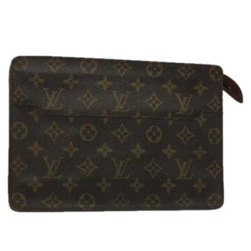 Pre-owned Canvas clutches Louis Vuitton Vintage , Brown , Dames