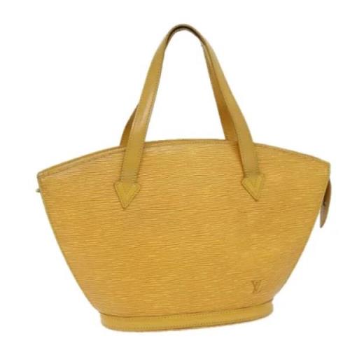 Pre-owned Leather handbags Louis Vuitton Vintage , Yellow , Dames