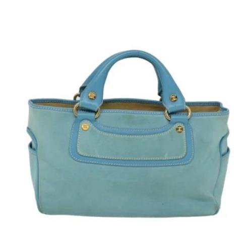 Pre-owned Suede handbags Celine Vintage , Blue , Dames