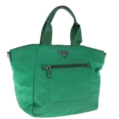 Pre-owned Nylon handbags Prada Vintage , Green , Dames