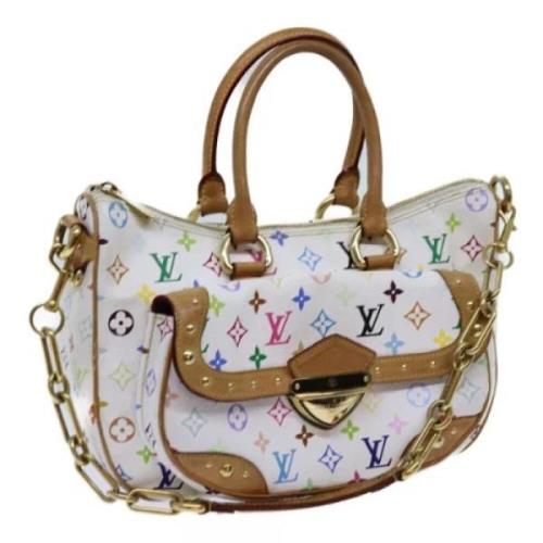 Pre-owned Canvas handbags Louis Vuitton Vintage , White , Dames