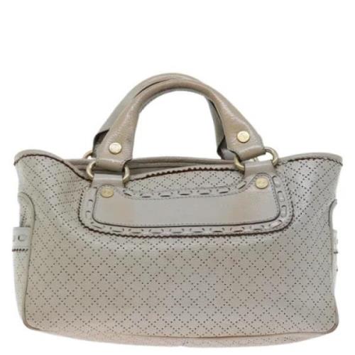 Pre-owned Leather handbags Celine Vintage , Gray , Dames