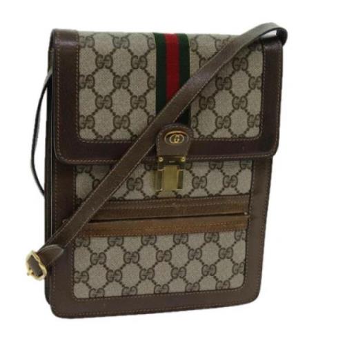 Pre-owned Leather gucci-bags Gucci Vintage , Beige , Dames