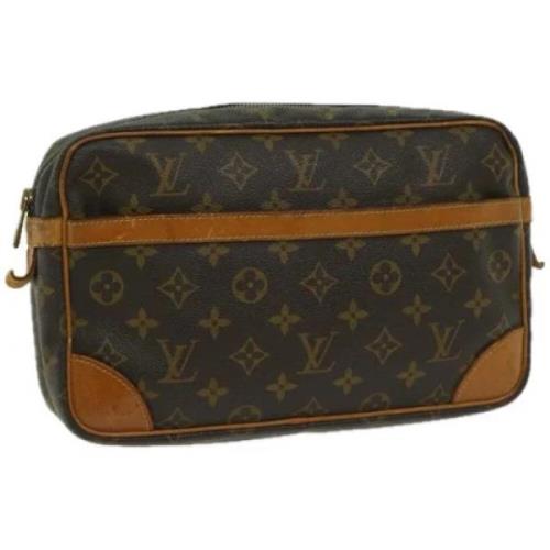 Pre-owned Canvas clutches Louis Vuitton Vintage , Brown , Dames