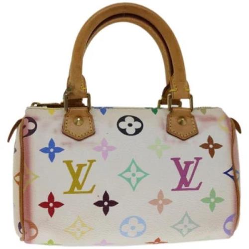 Pre-owned Canvas handbags Louis Vuitton Vintage , White , Dames