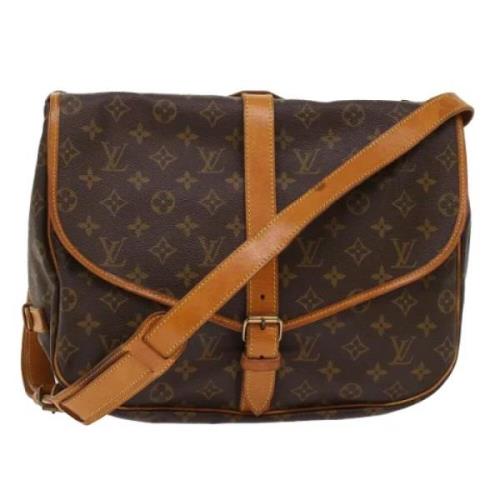 Pre-owned Canvas shoulder-bags Louis Vuitton Vintage , Brown , Dames