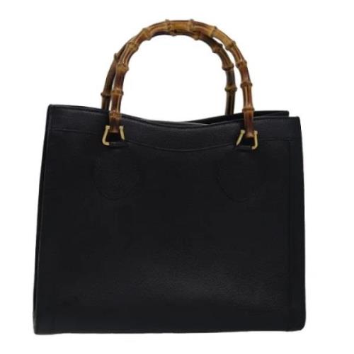 Pre-owned Leather handbags Gucci Vintage , Black , Dames