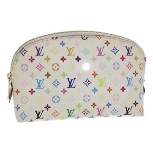 Pre-owned Canvas pouches Louis Vuitton Vintage , White , Dames