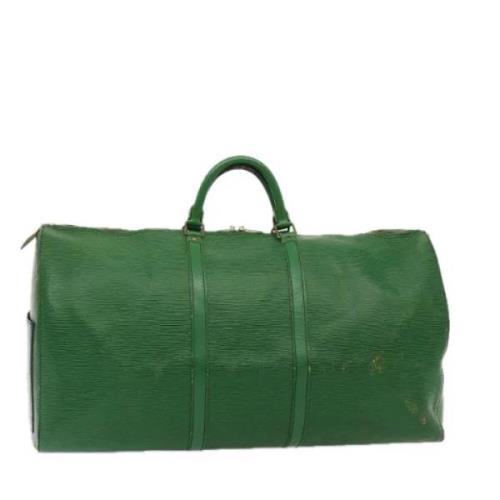 Pre-owned Leather travel-bags Louis Vuitton Vintage , Green , Dames