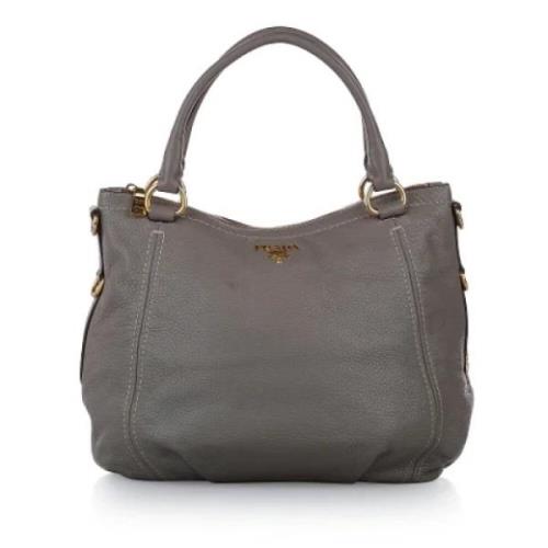 Pre-owned Leather prada-bags Prada Vintage , Gray , Dames