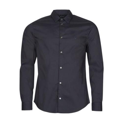 Phantom Shirt met Ingelegde Adelaar Emporio Armani , Black , Heren