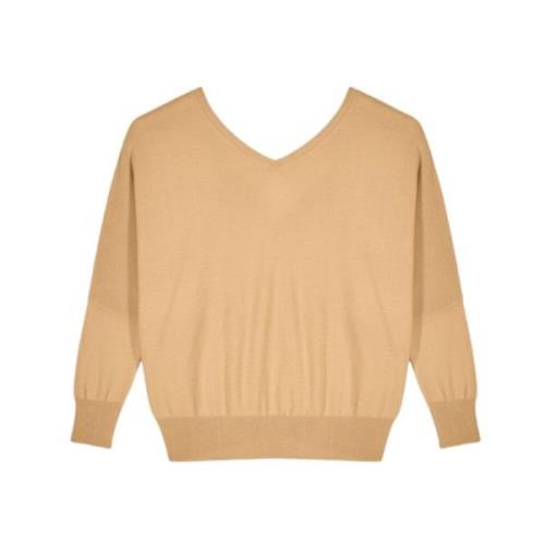 Kameel Batwing Sweater met V-hals Ba&Sh , Brown , Dames