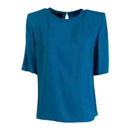 Elegante Blauwe Zomerblouse Pinko , Blue , Dames