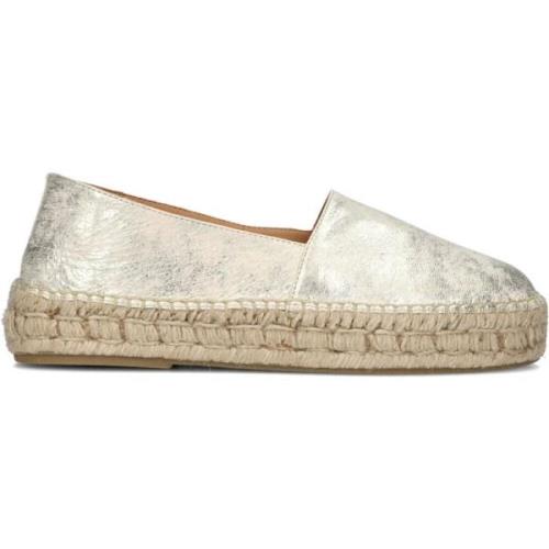 Gouden Leren Espadrilles Dely23.1 Notre-v , Yellow , Dames