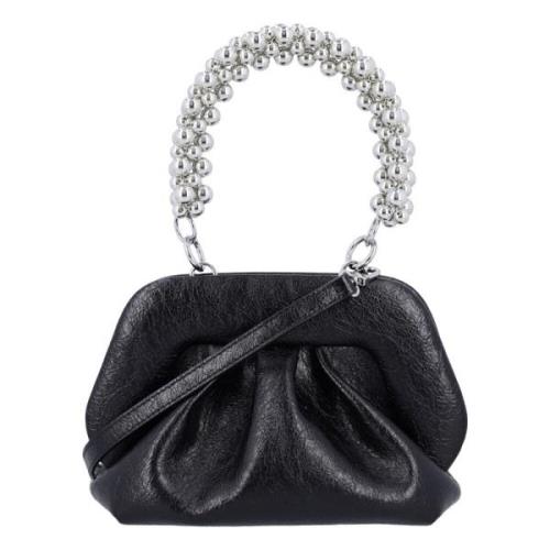 Zwarte kralen handvat Clutch tas THEMOIRè , Black , Dames