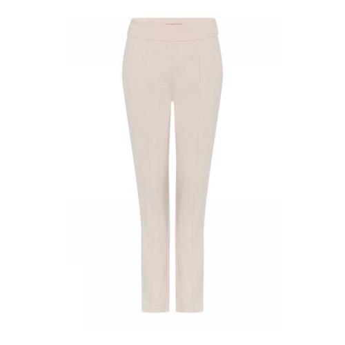 Hoge taille regelmatige broek roombruin Gustav , Beige , Dames