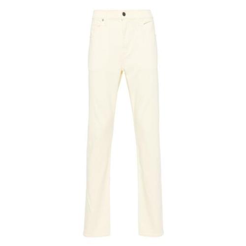 Slimmy Tapered Broek 7 For All Mankind , Beige , Heren