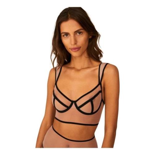 Sensuele Zwarte Mesh Beha Undress Code , Black , Dames