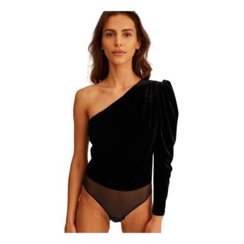 Velours Flâneur Bodysuit Zwart Undress Code , Black , Dames