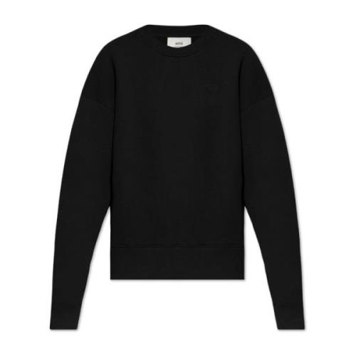 Sweatshirt met logo Ami Paris , Black , Dames