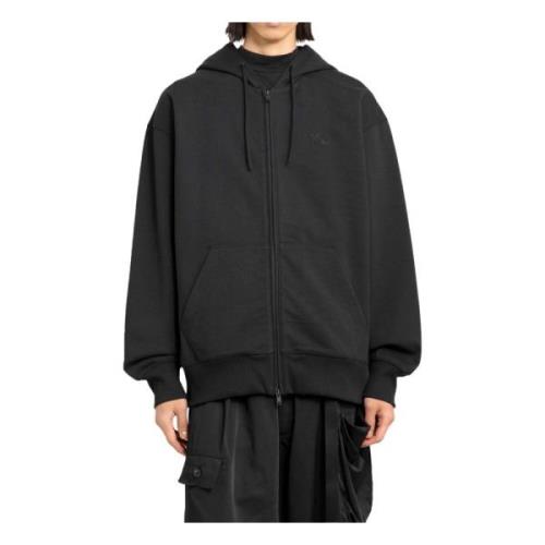 Zwarte Zip Hoodie Oversize Y-3 , Black , Heren