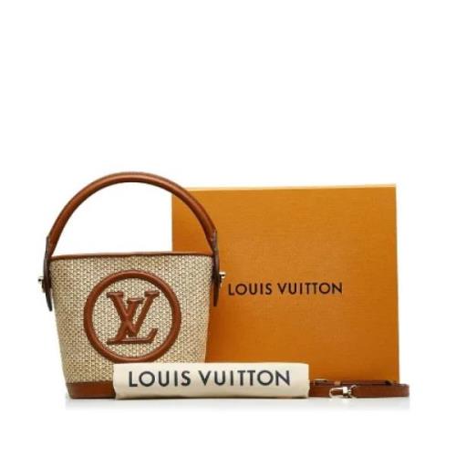 Pre-owned Raffia handbags Louis Vuitton Vintage , Brown , Dames