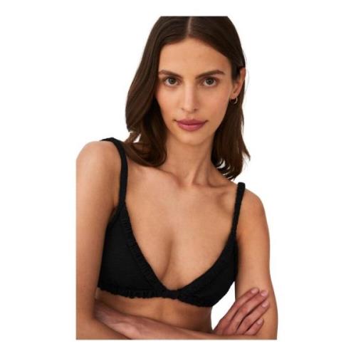 Zwarte Striknek Bikini Top Undress Code , Black , Dames